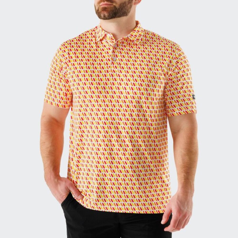 Waggle Men's Glizzy Polo T-Shirt - Orange 2XL